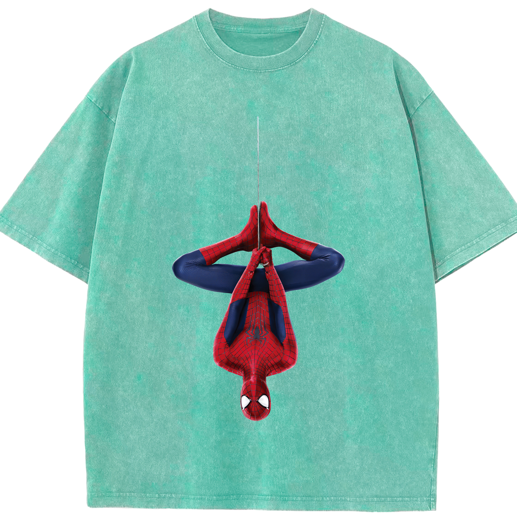（画像用） Spider Man スパイダーマン 綿100% ヴィンテージ風 半袖Tシャツ（フロントプリント）
